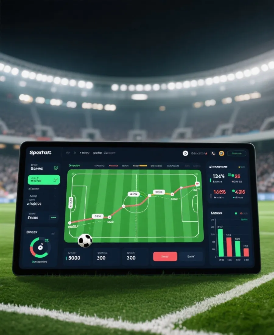 手機查看世界盃即時盤口與賽事數據示意圖